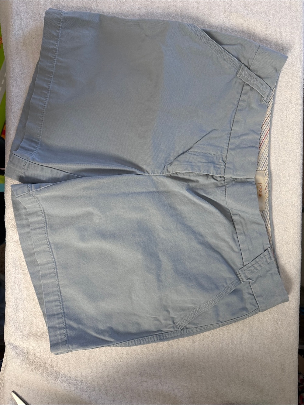 Women J Crew classic twill chino short gray blue